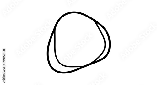 Black rubber O ring closeup.