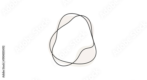 Minimalist abstract shape design element.