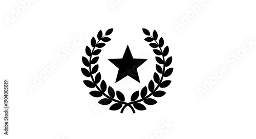 Black Star Emblem with Laurel Wreath.
