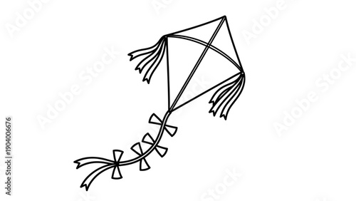 Kite Flying High in Air.