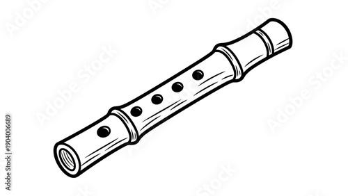Simple drawing of a flute instrument.