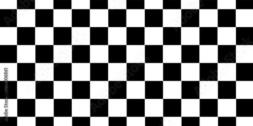 Black and white checkered pattern, Checkerboard seamless pattern