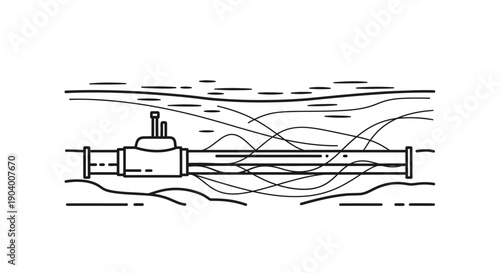 Submarine Underwater Ocean Exploration Vehicle.