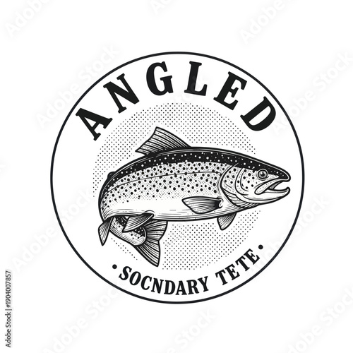Angled Socndary Tete Fish Illustration.
