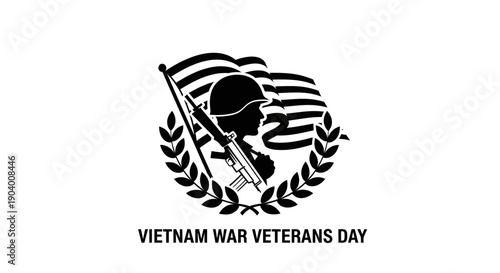 Vietnam War Veterans Day Logo Design.