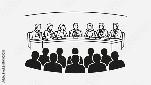 Business people sitting in meeting room.