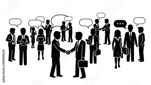 Business People Shaking Hands Meeting.