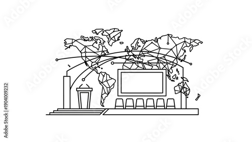 Television Screen Display Technology Concept.