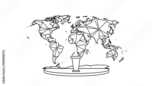 Simple line drawing of a potted plant.