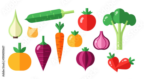 Colorful Assortment of Fresh and Healthy Vegetables.