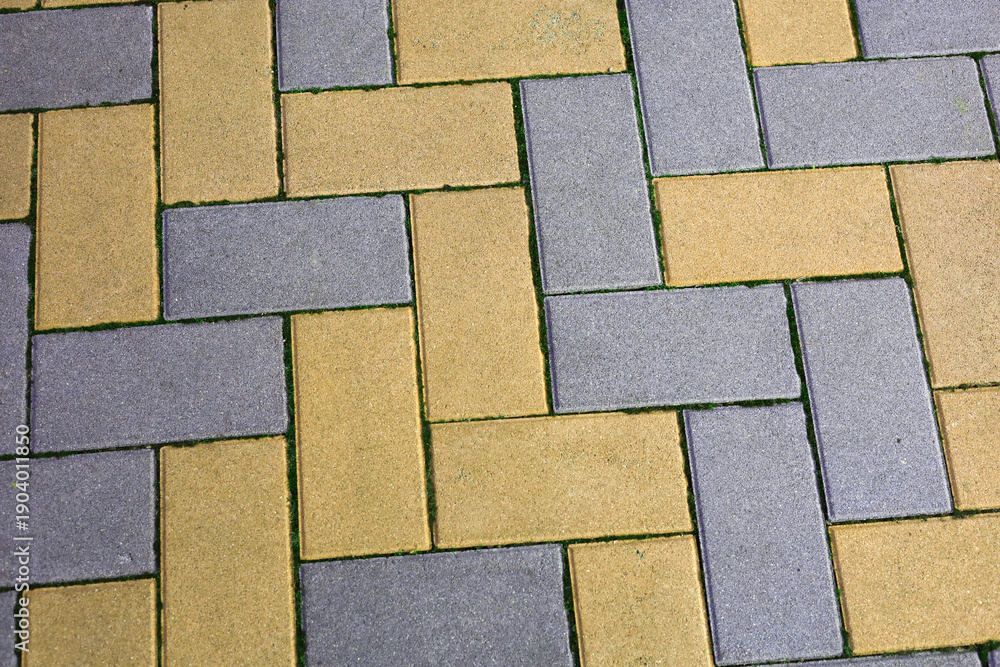 Fototapeta premium Brick pavement walkway in Japan