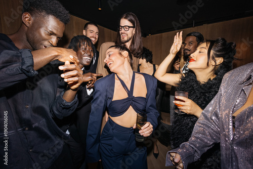 Nightclub dancefloor energy
