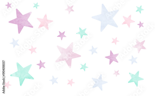 青い星の背景イラスト