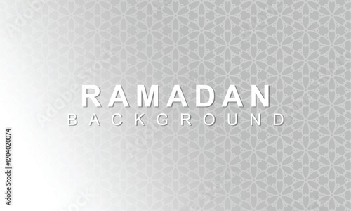 Islamic background grey and white decorative ornament pattern