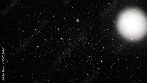 Bright stars shining in vast dark outer space night sky