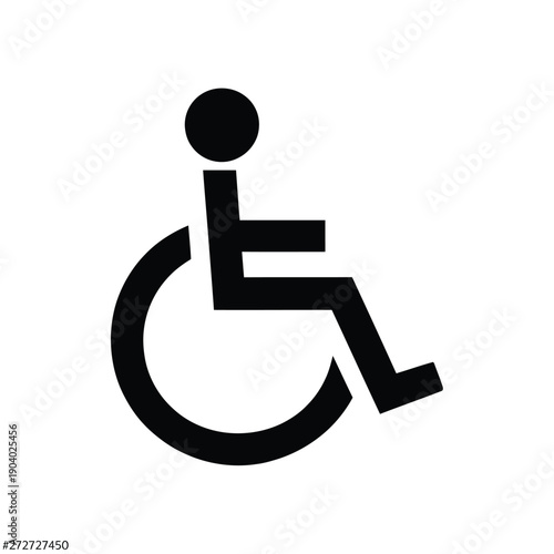 Black silhouette of a person in a wheelchair accessibility symbol