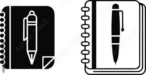 notebook pen silhouette set spiral notebook fountain ballpoint writings