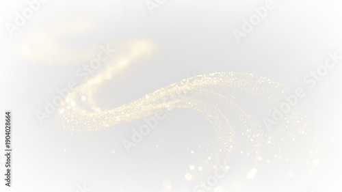 фотографія Shimmering gold sparkles on transparent background create a smooth flowing patte