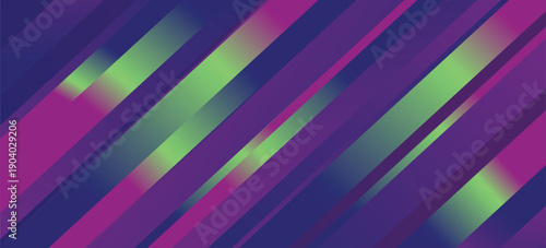 Vibrant Diagonal Stripes with Neon Glow