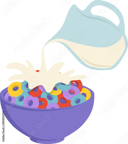 Cereal Bowl With Milk
