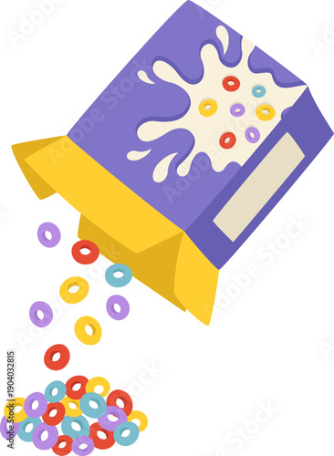 Colorful Cereal Box Illustration