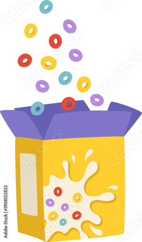 Breakfast Cereal Box Illustration