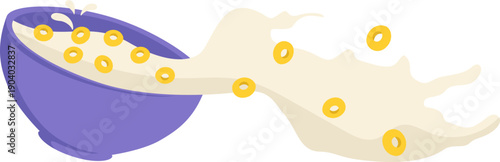 Cereal bowl milk splash