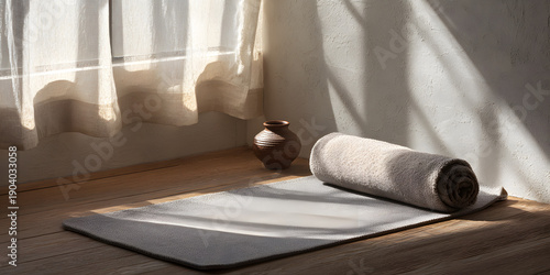 Meditation Space with Rug and Blanket