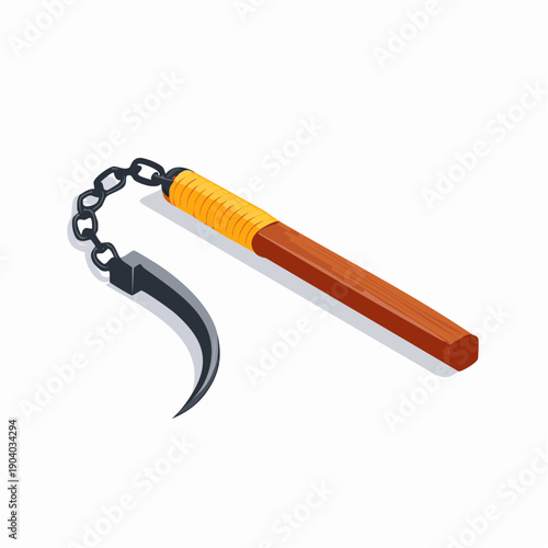 Kusarigama chained sickle weapon