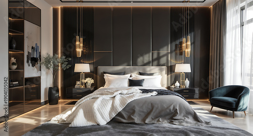 Luxurious Modern Master Bedroom Interior Design.