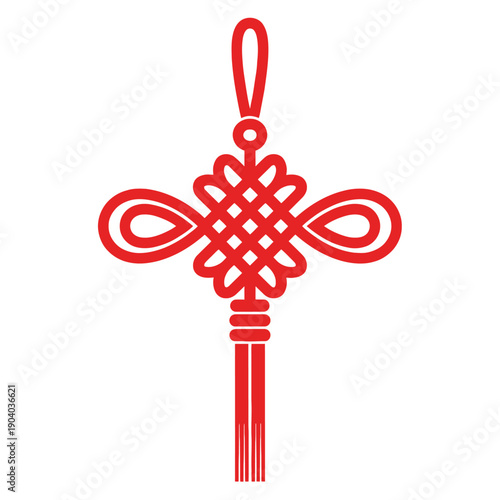 Traditional Chinese knotting technique symbolizing good fortune and prosperity, a decorative art form with intricate patterns and cultural significance