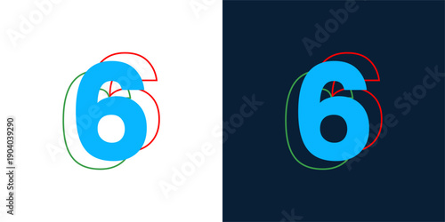 Logo Concept Number One to Zero with Modern Gradient Line Art