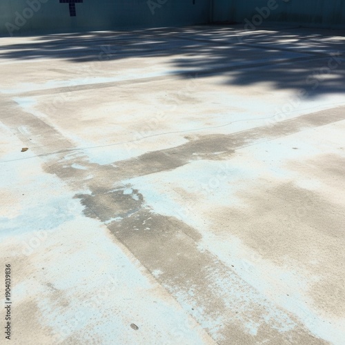 Weathered Tennis Court Surface Showing Signs of Wear And Tear