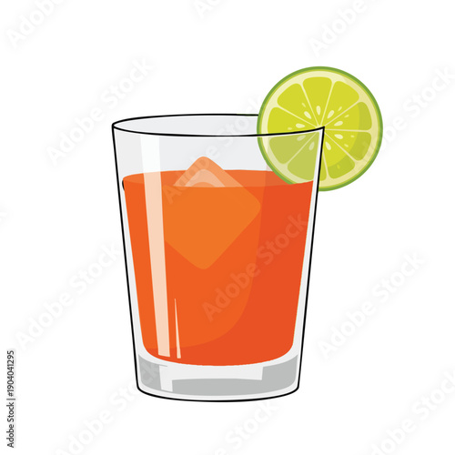 Refreshing Citrus Cocktail on Ice