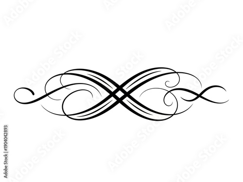 Elegant Swirls Decorative Element Vector Art.