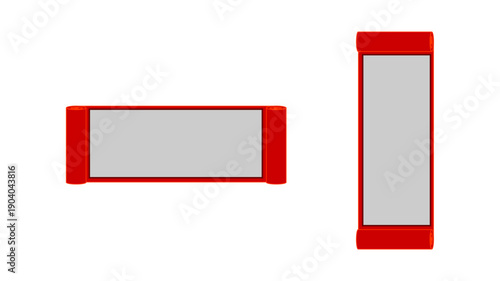 Scroll Banner Template with Blank Space, Horizontal and Vertical Layout