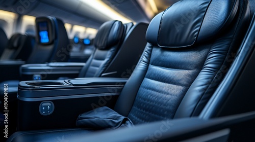 Luxury Airline Seats, Premium Travel Experience in an Aircraft Cabin
