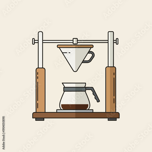 Pour Over Coffee Maker with Carafe and Filter Cone