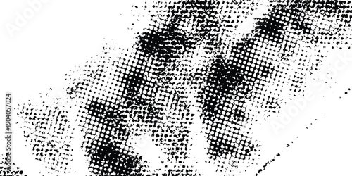 Glitch distorted grunge layer . Noise destroyed texture . Trendy defect error shapes . Overlay grunge texture . Distressed effect .Vector shapes with a halftone dots screen print texture.Eps10