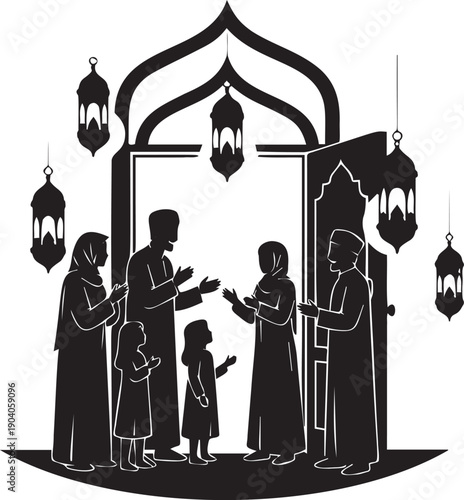 Sewing equipment and dress forms silhouettes, fashion design, tailor shop, needle, thread, scissors