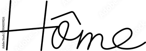 home-滑らかな線で描かれた書道風のフォント