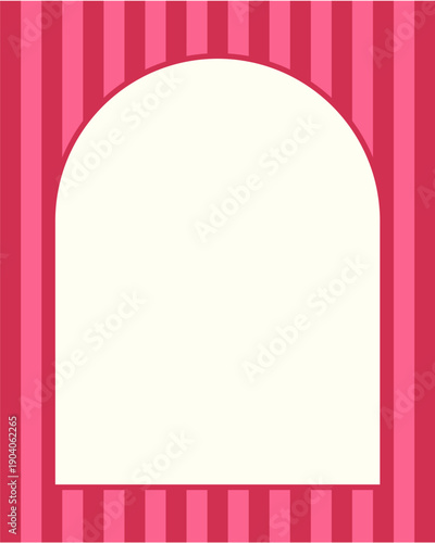 ストライプ窓型フレーム　たて長