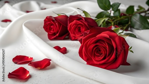 Vintage Red Roses in Bloom – Romantic Floral Garden with Soft Light