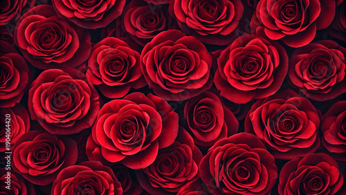 Red Rose Flower Background – Romantic Love and Valentine Floral Texture