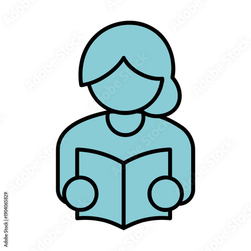 Teacher reading storybook to kids