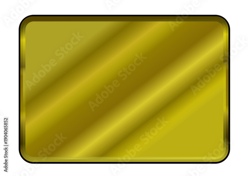 Plaque dorée rectangulaire