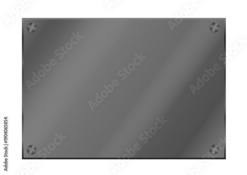 Plaque métallique clouée