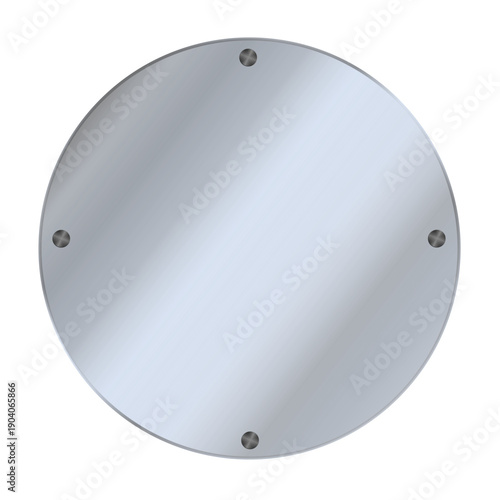 Plaque de verre ronde clouée