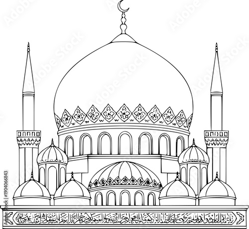 taj mahal vector illustration