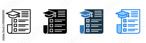 Syllabus icon multiple style 